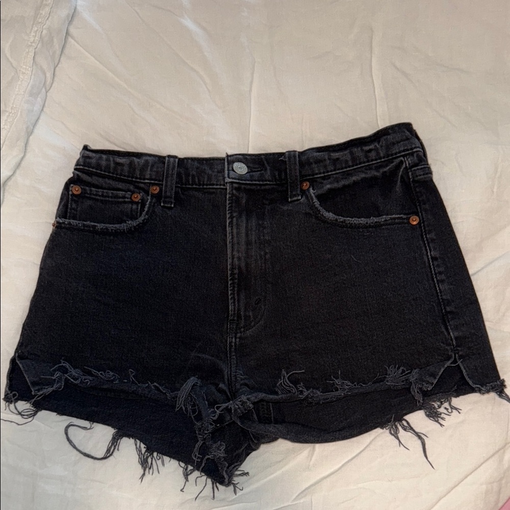 Women's A&F Black Denim Shorts - 6